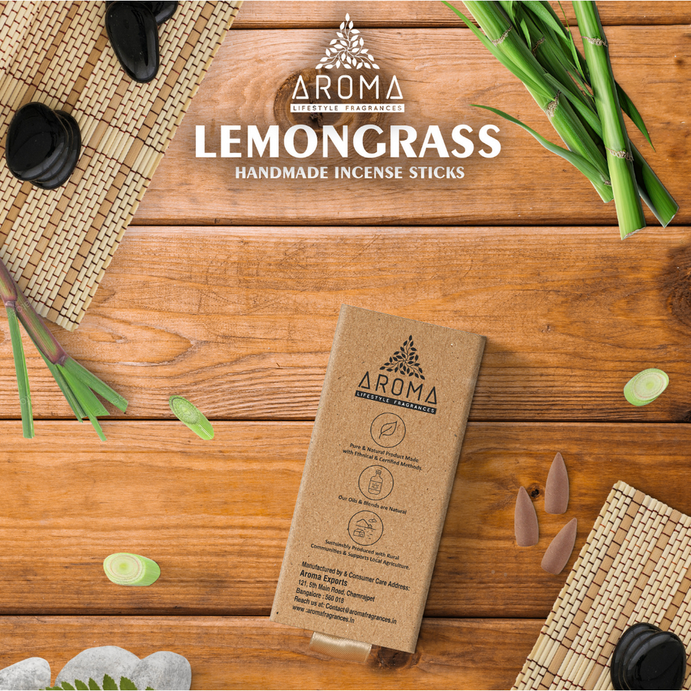 Nature Backflow Cones - Lemon Grass (Pack of Two) Aroma Fragrances