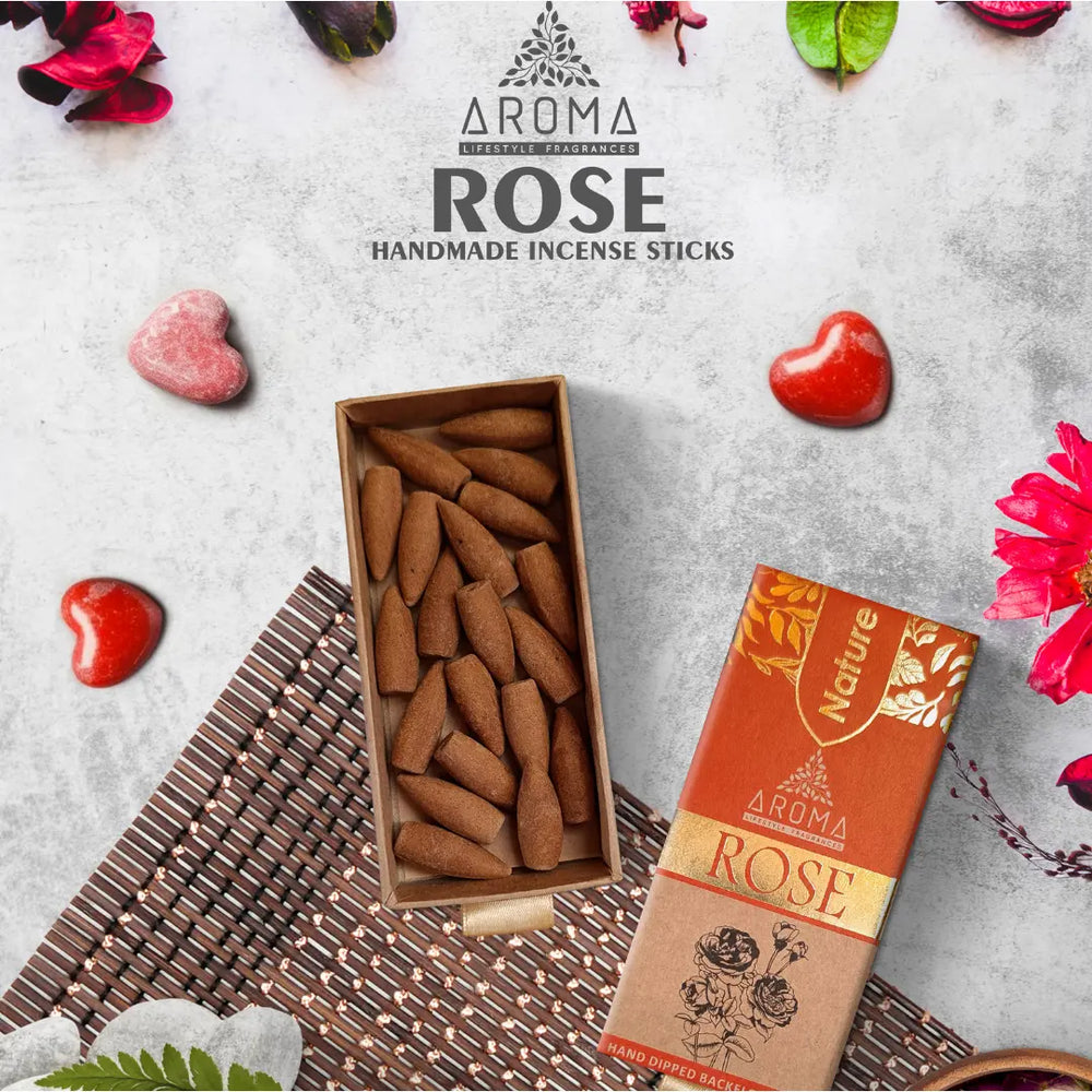 Nature Backflow Cones - Rose (Pack of Two) Aroma Fragrances