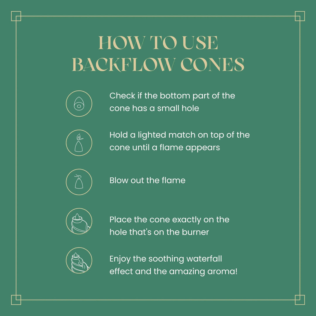 Nature Backflow Cones - Rose (Pack of Two) Aroma Fragrances