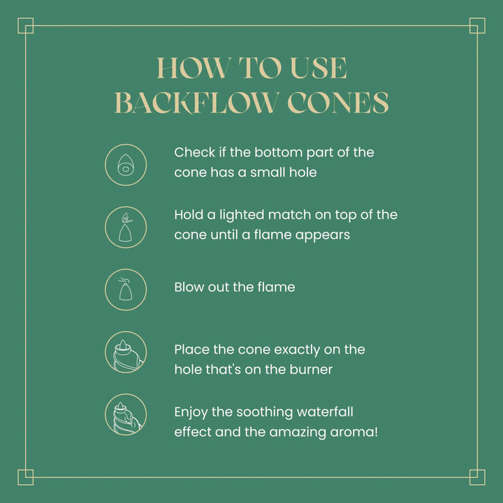 Nature Backflow Cones - Rose (Pack of Two) Aroma Fragrances